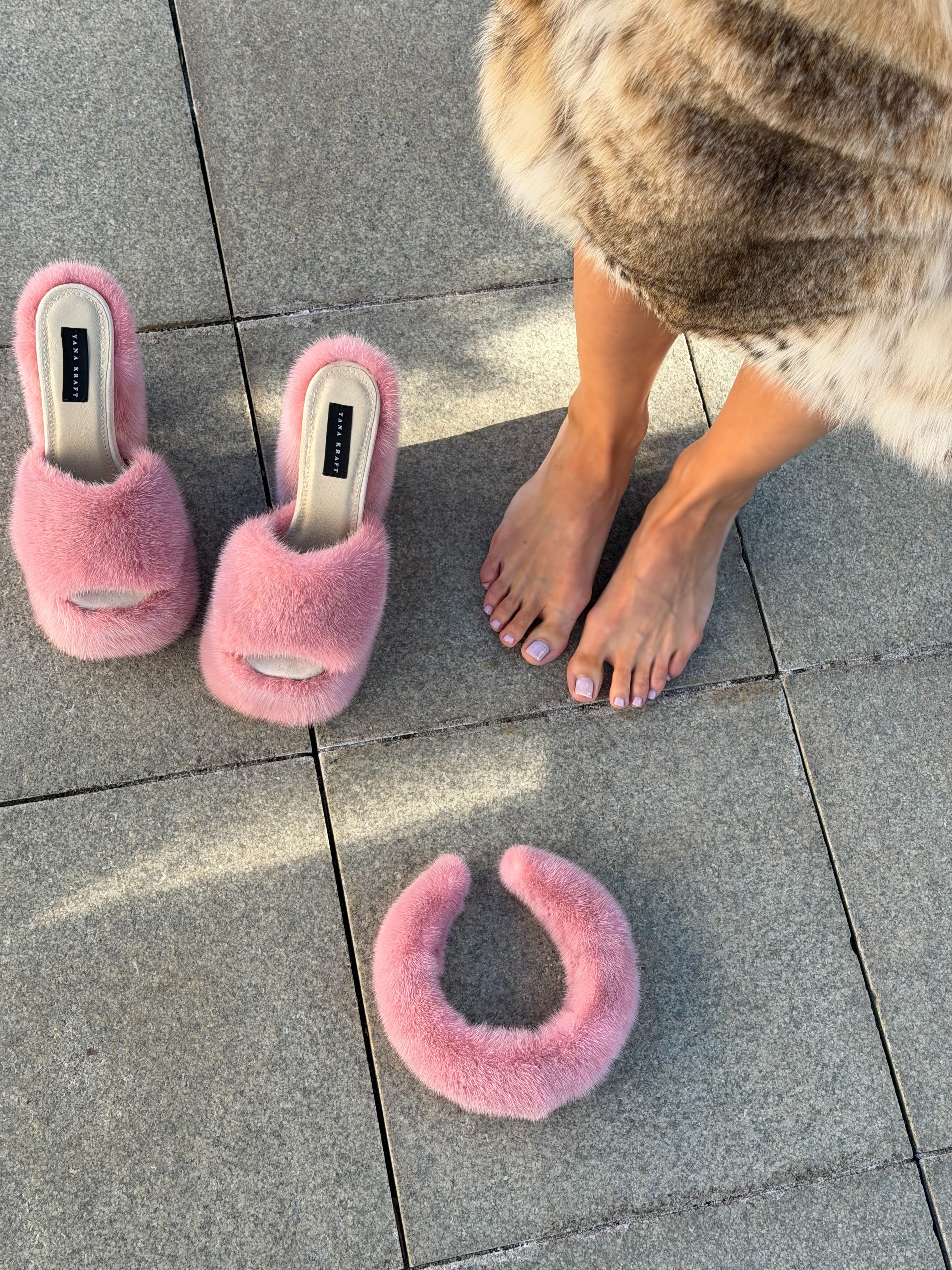 Туфли brats из меха норки